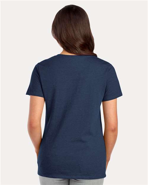 Indigo Heather Women's Premium Blend V-Neck - 560WVR