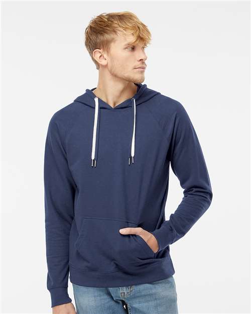 Indigo Icon Lightweight Loopback Terry Hooded Sweatshirt - SS1000