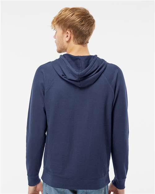 Indigo Icon Lightweight Loopback Terry Hooded Sweatshirt - SS1000