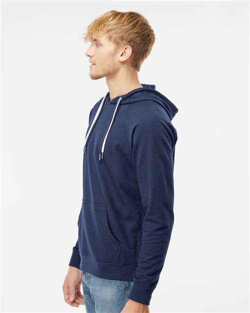 Indigo Icon Lightweight Loopback Terry Hooded Sweatshirt - SS1000
