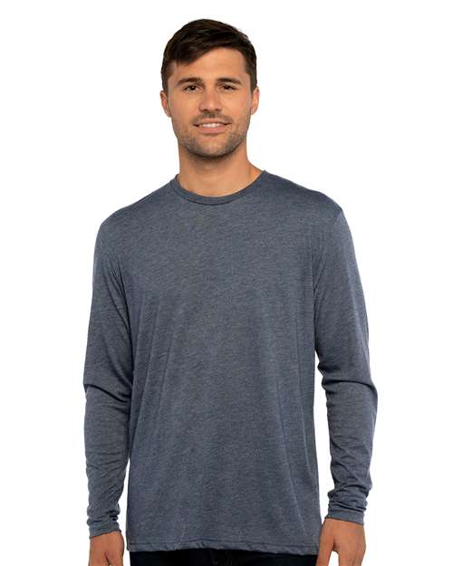 Indigo Triblend Long Sleeve T-Shirt - 6071