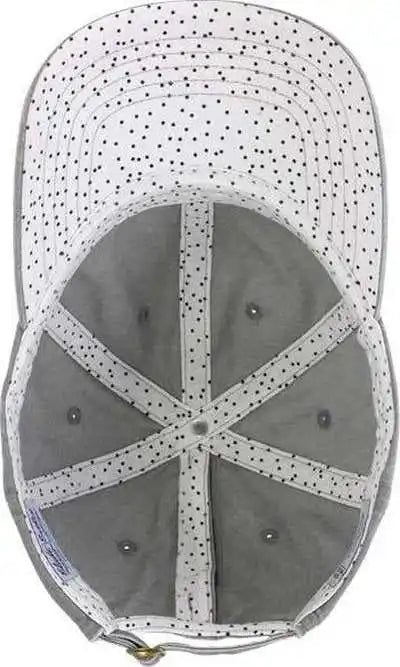 Infinity Her Cassie Women’s Pigment-dyed Fashion Undervisor Cap - Light Gray Polka Dots - Multi-colored / one Size Fits