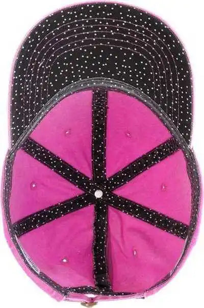 Infinity Her Cassie Women’s Pigment-dyed Fashion Undervisor Cap - Rose Polka Dots - Multi-colored / one Size Fits Most
