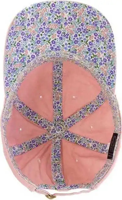 Infinity Her Cassie Women’s Pigment-dyed Fashion Undervisor Cap - Dusty Pink Floral - Multi-colored / one Size Fits Most
