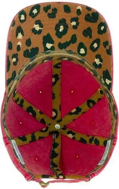 Infinity Her Cassie Women’s Pigment-dyed Fashion Undervisor Cap - Red Leopard - Multi-colored / one Size Fits Most