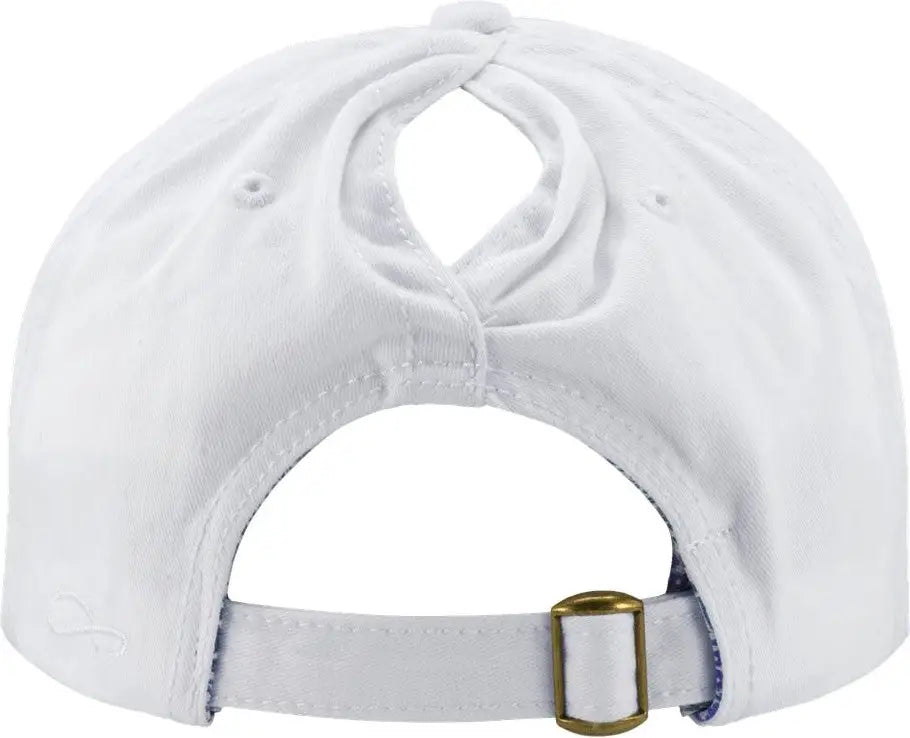 Infinity Her Cassie Women’s Pigment-dyed with Fashion Undervisor Cap - White Floral - Multi-colored / one Size Fits Most