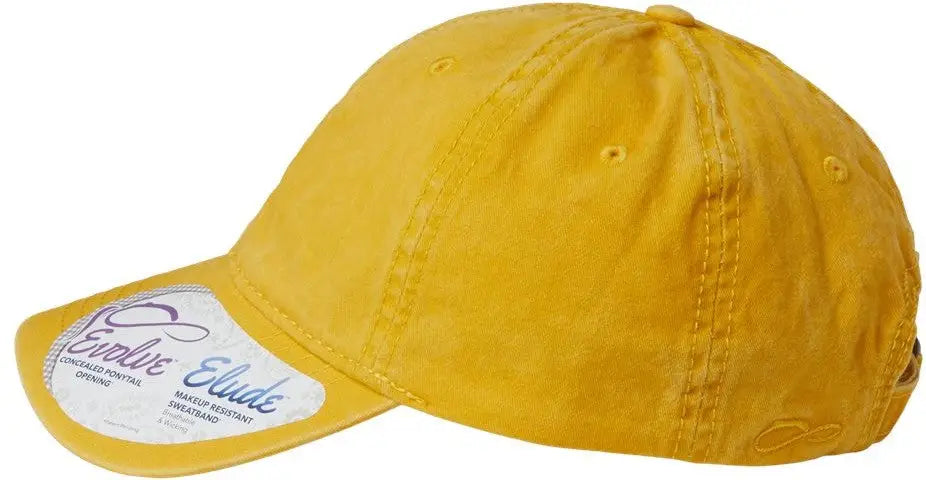 Infinity Her Cassie Women’s Pigment-dyed with Fashion Undervisor Cap - Sunset Yellow Polka Dots - Multi-colored