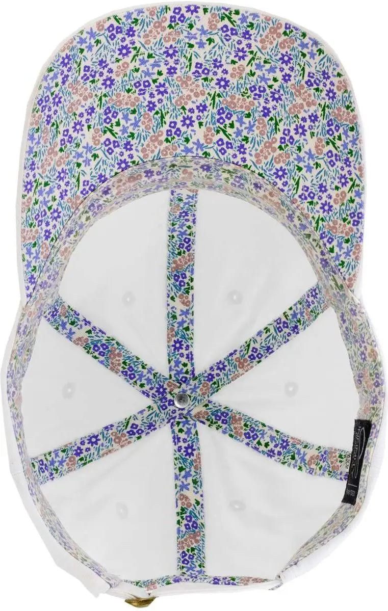 Infinity Her Cassie Women’s Pigment-dyed with Fashion Undervisor Cap - White Floral - Multi-colored / one Size Fits Most