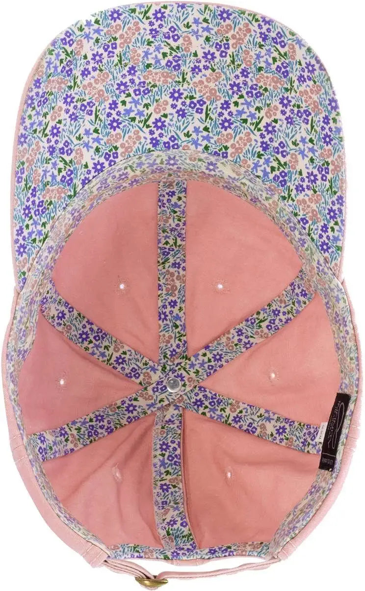 Infinity Her Cassie Women’s Pigment-dyed with Fashion Undervisor Cap - Dusty Pink Floral - Multi-colored / one Size