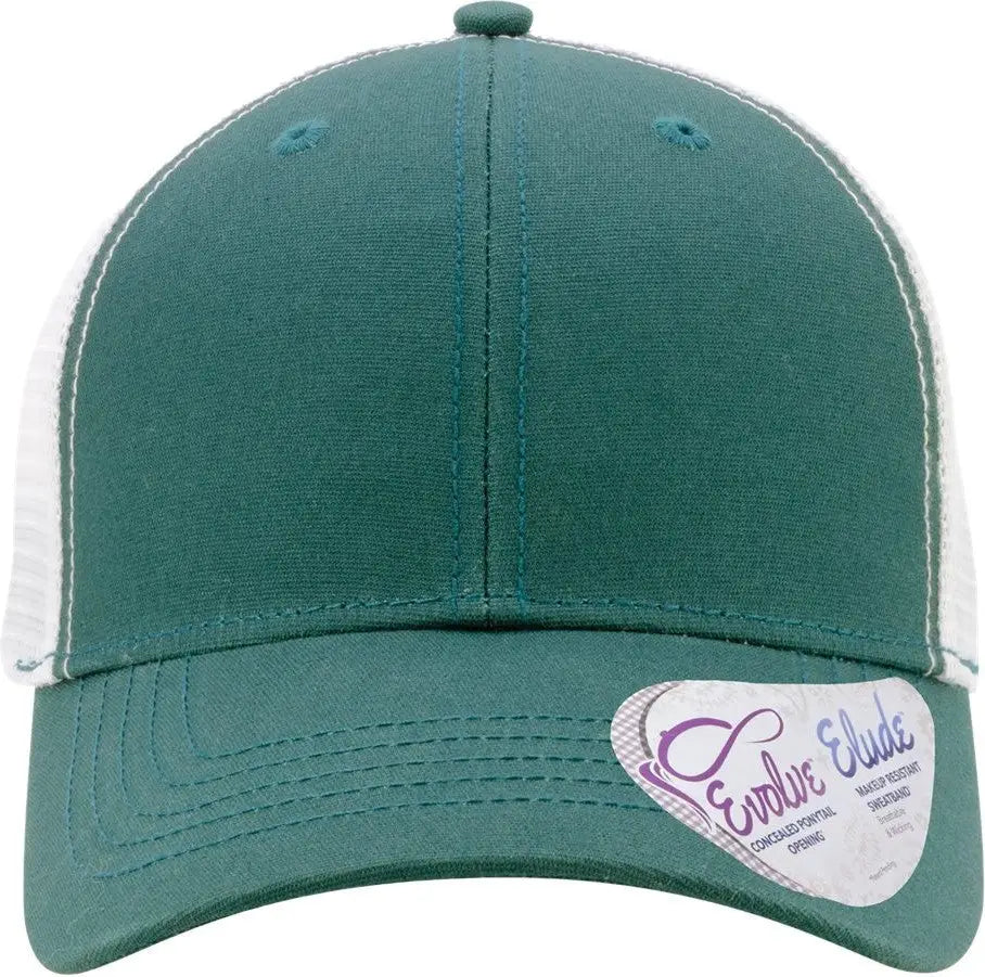 Infinity Her Charlie Women’s Modern Trucker Cap - Emerald White