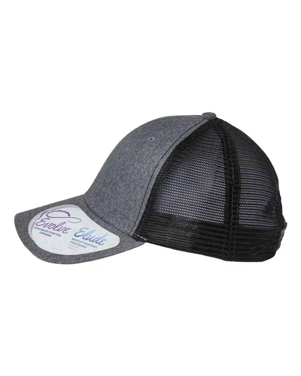 Infinity Her Charlie Women’s Modern Trucker Cap - Heather Grey Black - Grey/ / Adjustable