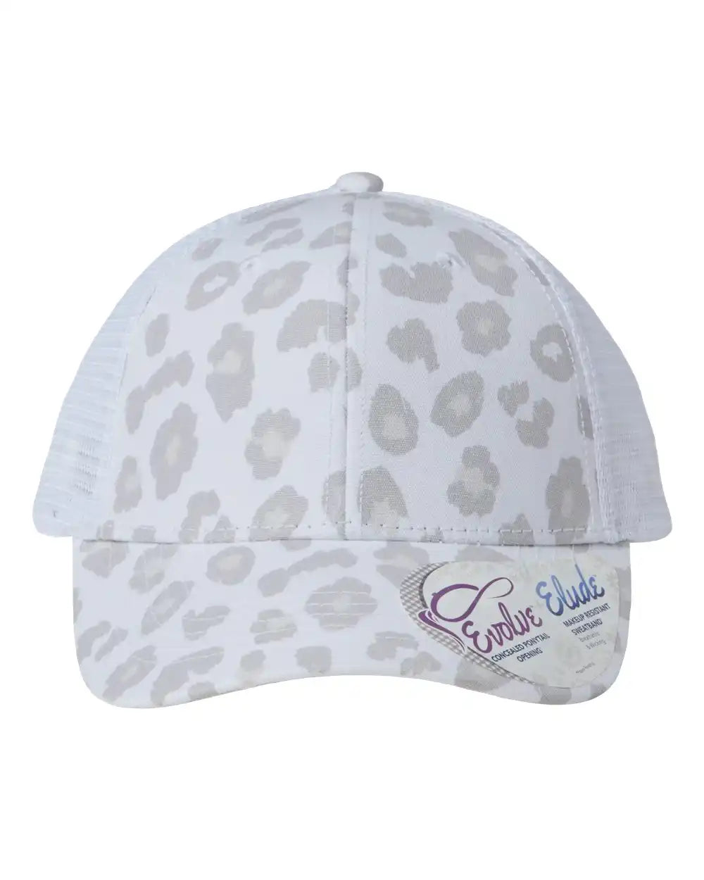 Infinity Her Charlie Women’s Modern Trucker Cap - Snow Leopard White - Leopard/ / Adjustable