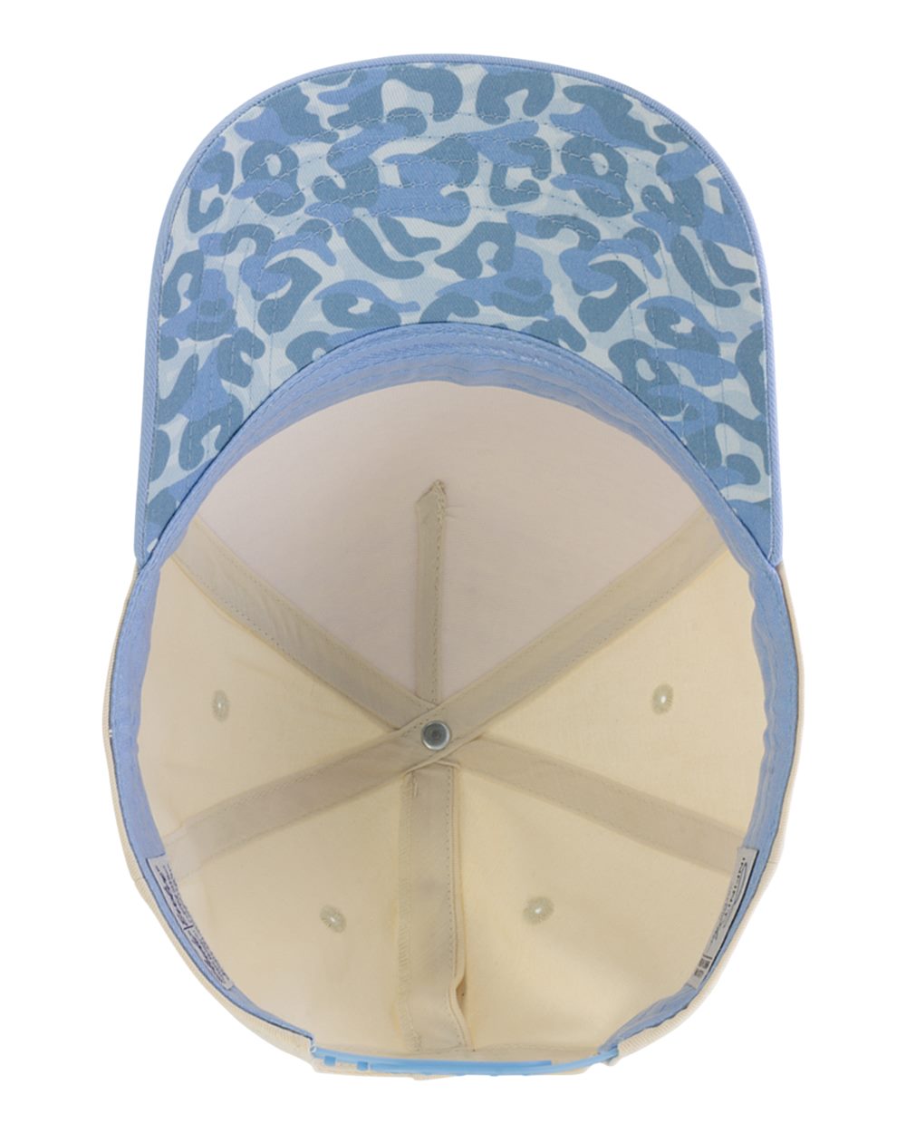 Infinity Her Colbie Women’s Two-tone Five-panel Cap - Ivory Ice Blue Leopard Camo