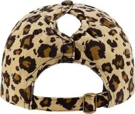 Infinity Her Hattie Women’s Garment-washed Fashion Print Cap - Leopard - Tan Black / one Size Fits Most
