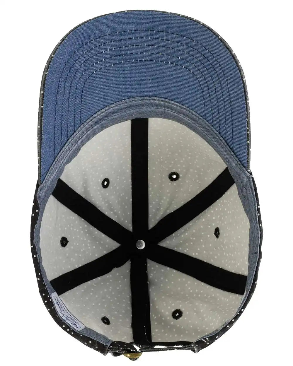 Infinity Her Hattie Women’s Garment-washed Fashion Print Cap - Black White Polka Dots - Black/ / Adjustable