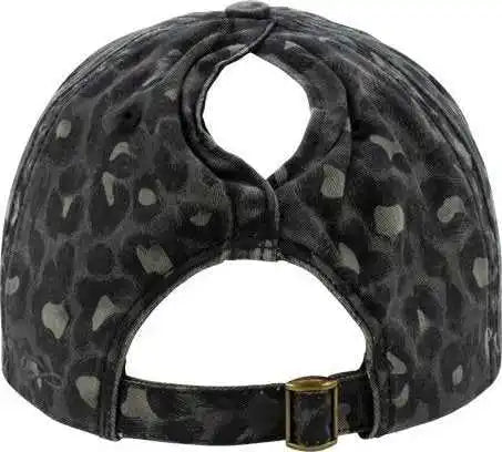 Infinity Her Hattie Women’s Garment-washed Fashion Print Cap - Black Leopard - one Size Fits Most
