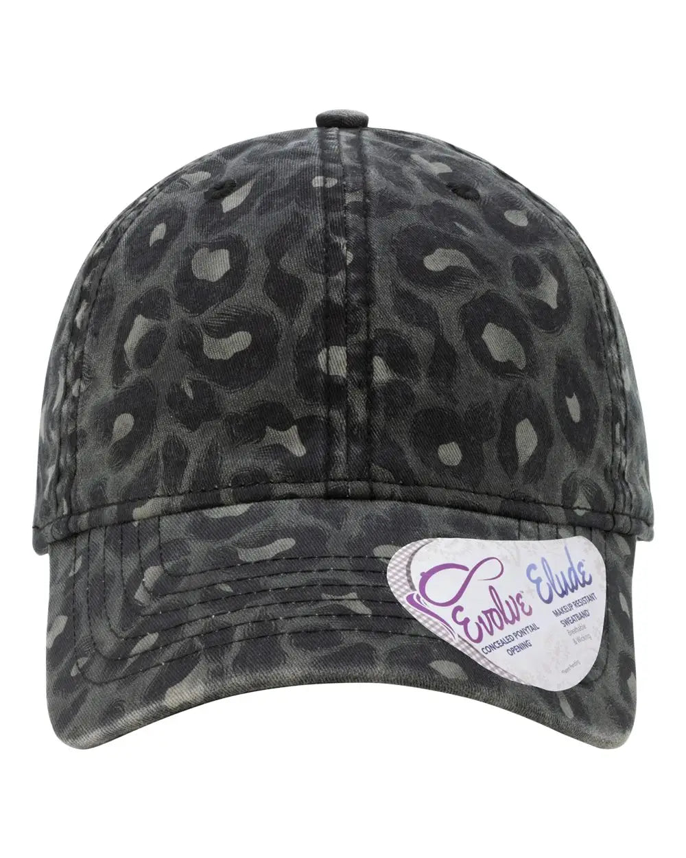 Infinity Her Hattie Women’s Garment-washed Fashion Print Cap - Black Leopard - one Size Fits Most