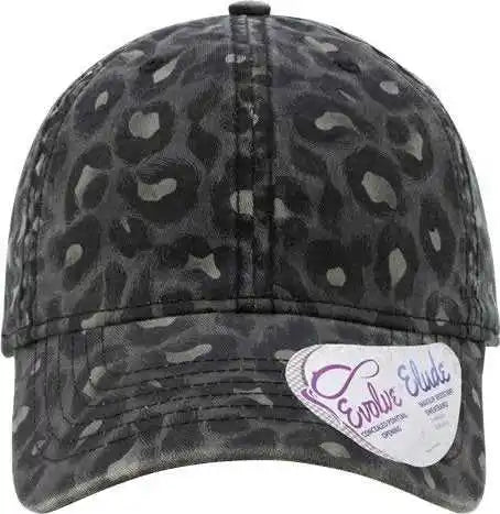 Infinity Her Hattie Women’s Garment-washed Fashion Print Cap - Black Leopard - one Size Fits Most