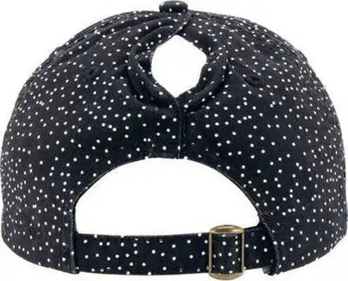 Infinity Her Hattie Women’s Garment-washed Fashion Print Cap - Black White Polka Dots - Multi-colored / one Size Fits