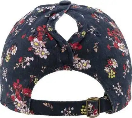 Infinity Her Hattie Women’s Garment-washed Fashion Print Cap - Dark Navy Floral - Multi-colored / one Size Fits Most