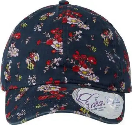 Infinity Her Hattie Women’s Garment-washed Fashion Print Cap - Dark Navy Floral - Multi-colored / one Size Fits Most