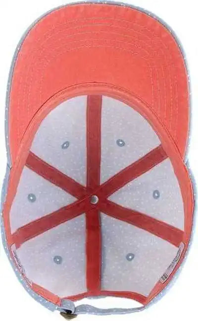 Infinity Her Hattie Women’s Garment-washed Fashion Print Cap - Light Blue White Polka Dots - Multi-colored / one Size