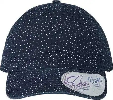 Infinity Her Hattie Women’s Garment-washed Fashion Print Cap - Navy White Polka Dots - Multi-colored / one Size Fits