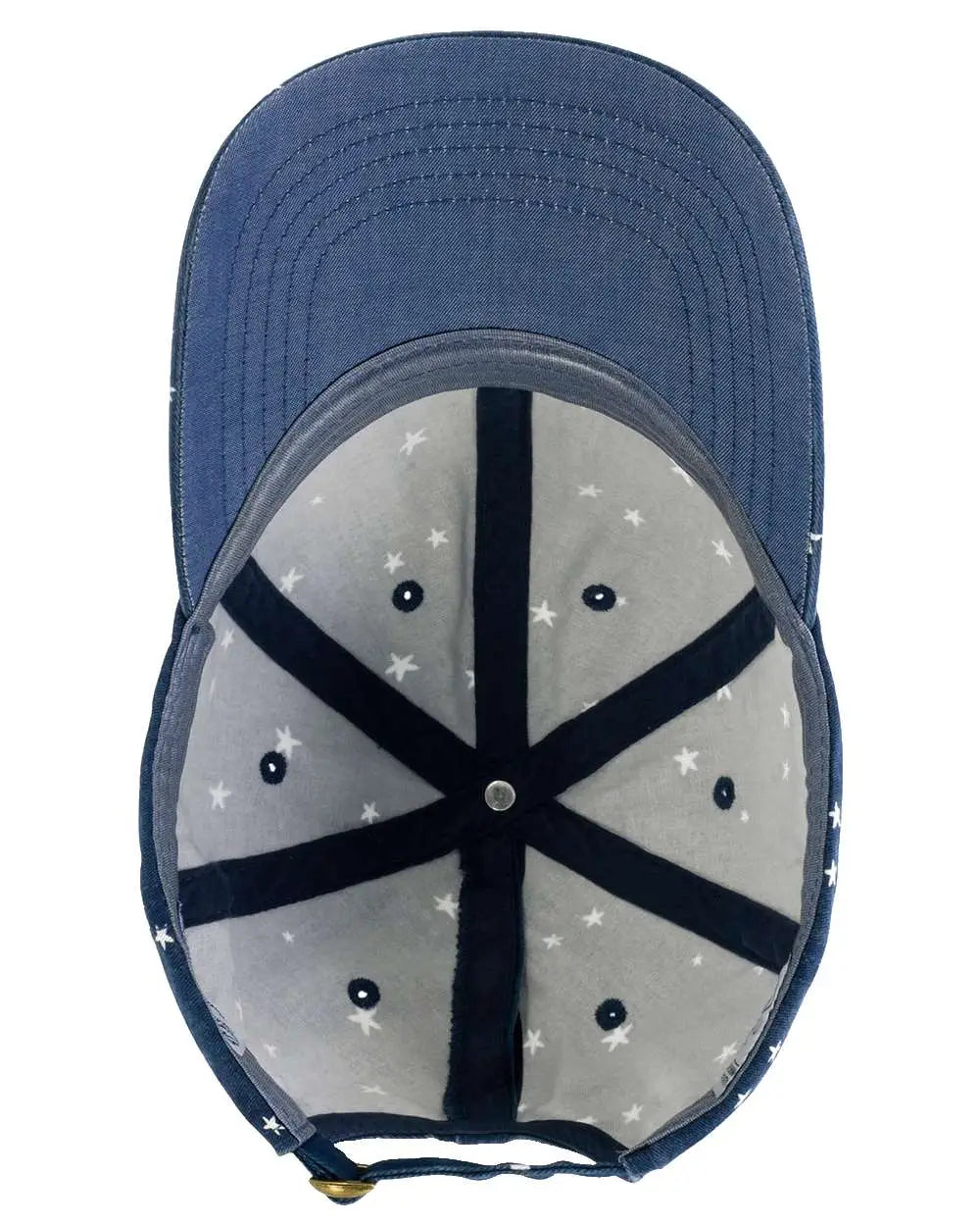 Infinity Her Hattie Women’s Garment-washed Fashion Print Cap - Navy White Stars - one Size Fits Most