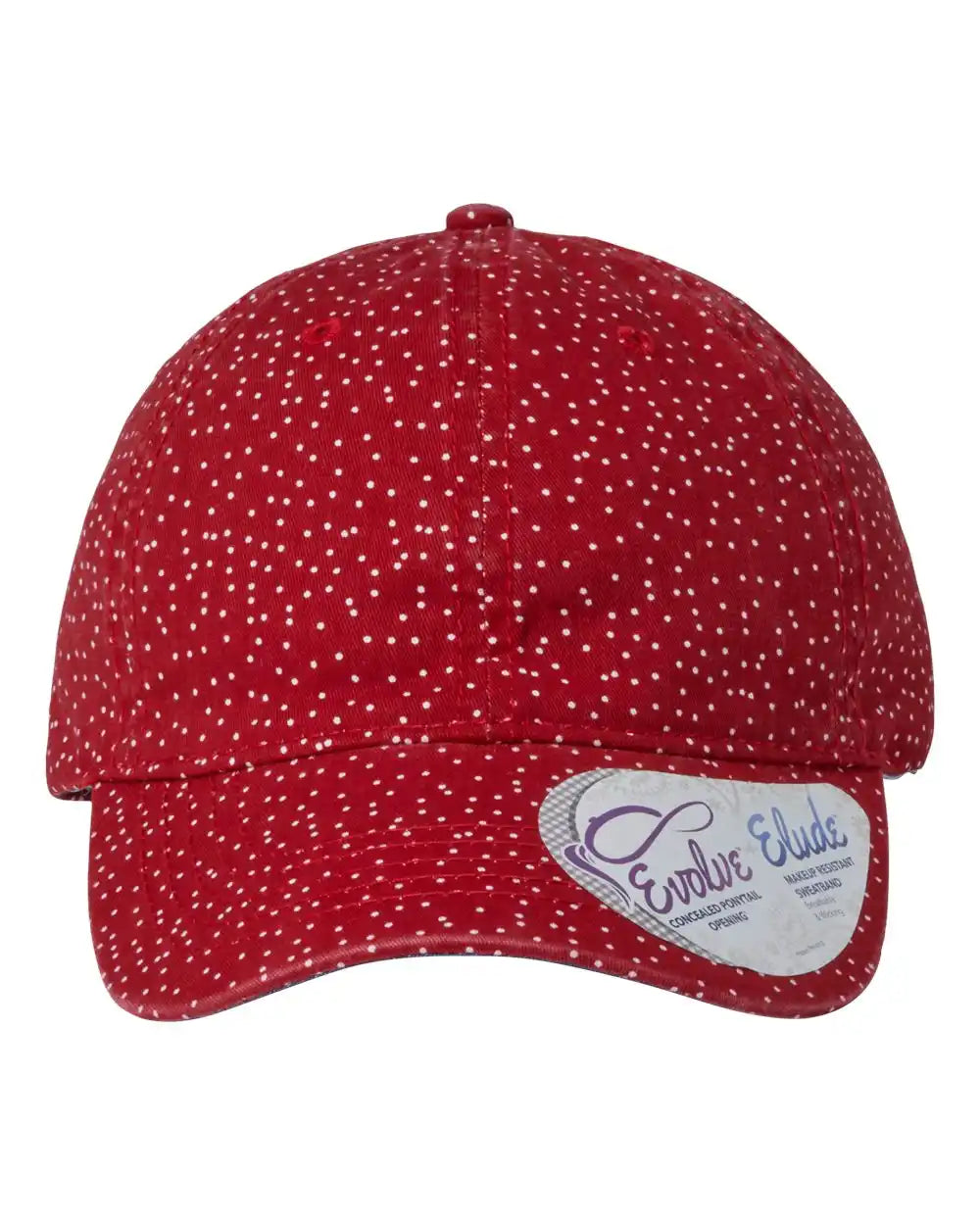 Infinity Her Hattie Women’s Garment-washed Fashion Print Cap - Red White Polka Dots - Red/ / Adjustable
