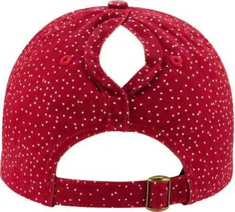 Infinity Her Hattie Women’s Garment-washed Fashion Print Cap - Red White Polka Dots - Multi-colored / one Size Fits Most