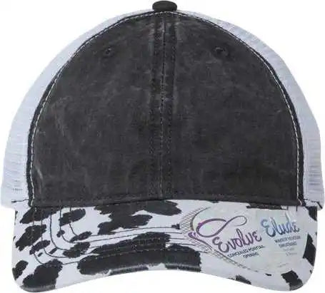 Infinity Her Janet Women’s Animal Print Mesh Back Cap Black Cow White Multi Colored / one Size Fits Most