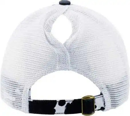 Infinity Her Janet Women’s Animal Print Mesh Back Cap Black Cow White Multi Colored / one Size Fits Most