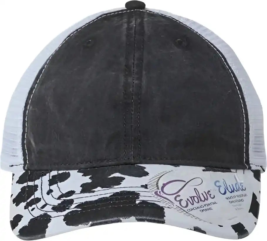 Infinity Her Janet Women’s Animal Print Mesh Back Cap Black Cow White Multi Colored / one Size Fits Most