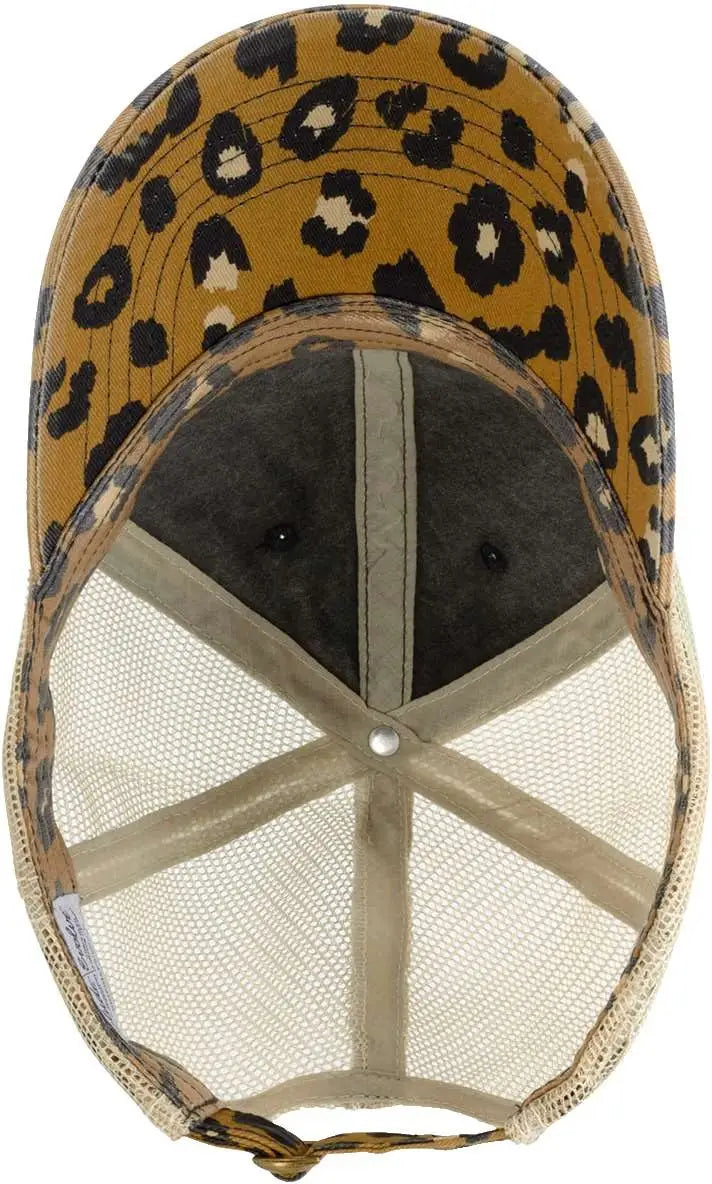 Infinity Her Janet Women’s Printed Bill with Mesh Back Cap - Black Leopard Khaki - Multi-colored / one Size Fits Most