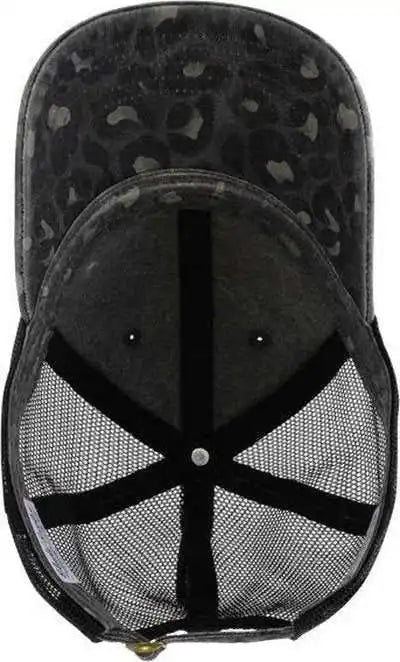 Infinity Her Janet Women’s Printed Visor with Mesh Back Cap Black Leopard / one Size Fits Most