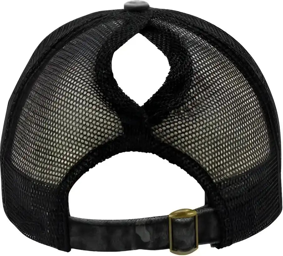 Infinity Her Janet Women’s Printed Visor with Mesh Back Cap - Black Leopard - one Size Fits Most