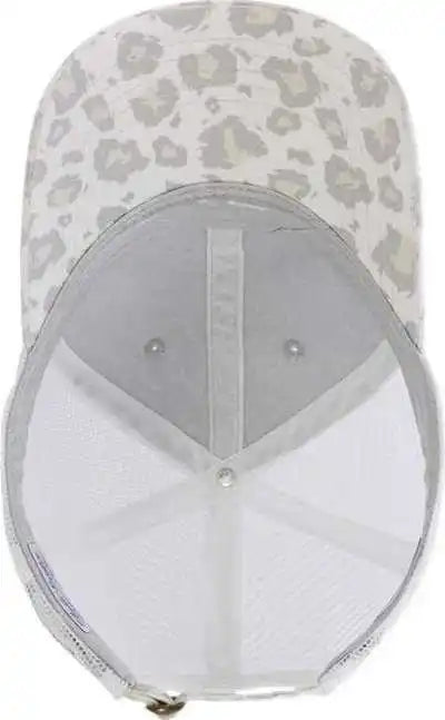 Infinity Her Janet Women’s Printed Visor with Mesh Back Cap - Gray Snow Leopard White - Light / one Size Fits Most