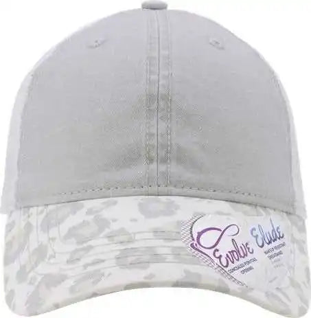 Infinity Her Janet Women’s Printed Visor with Mesh Back Cap - Gray Snow Leopard White - Light / one Size Fits Most