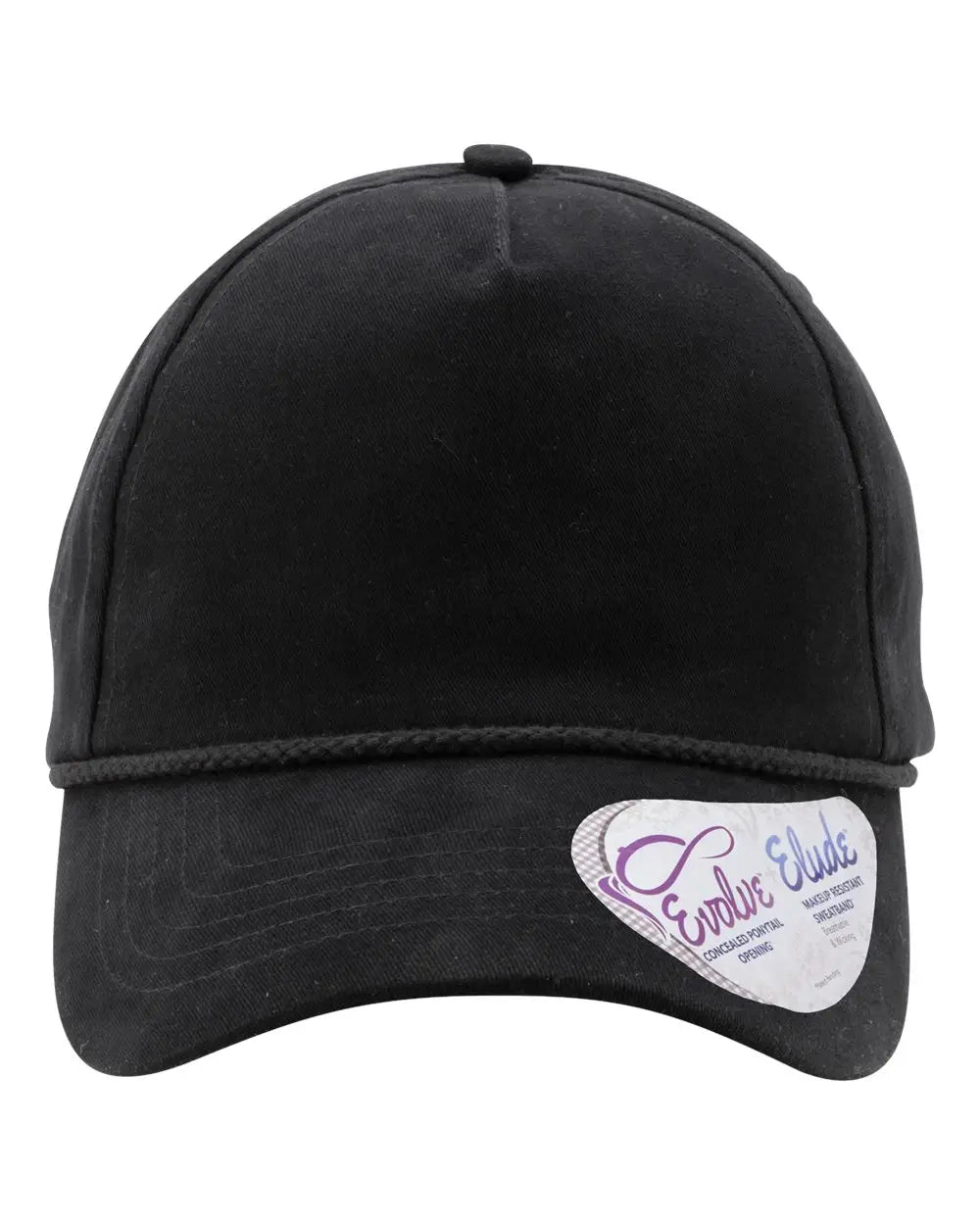 Infinity Her Maya Women’s Washed 5-panel with Rope - Black Leopard - one Size Fits Most