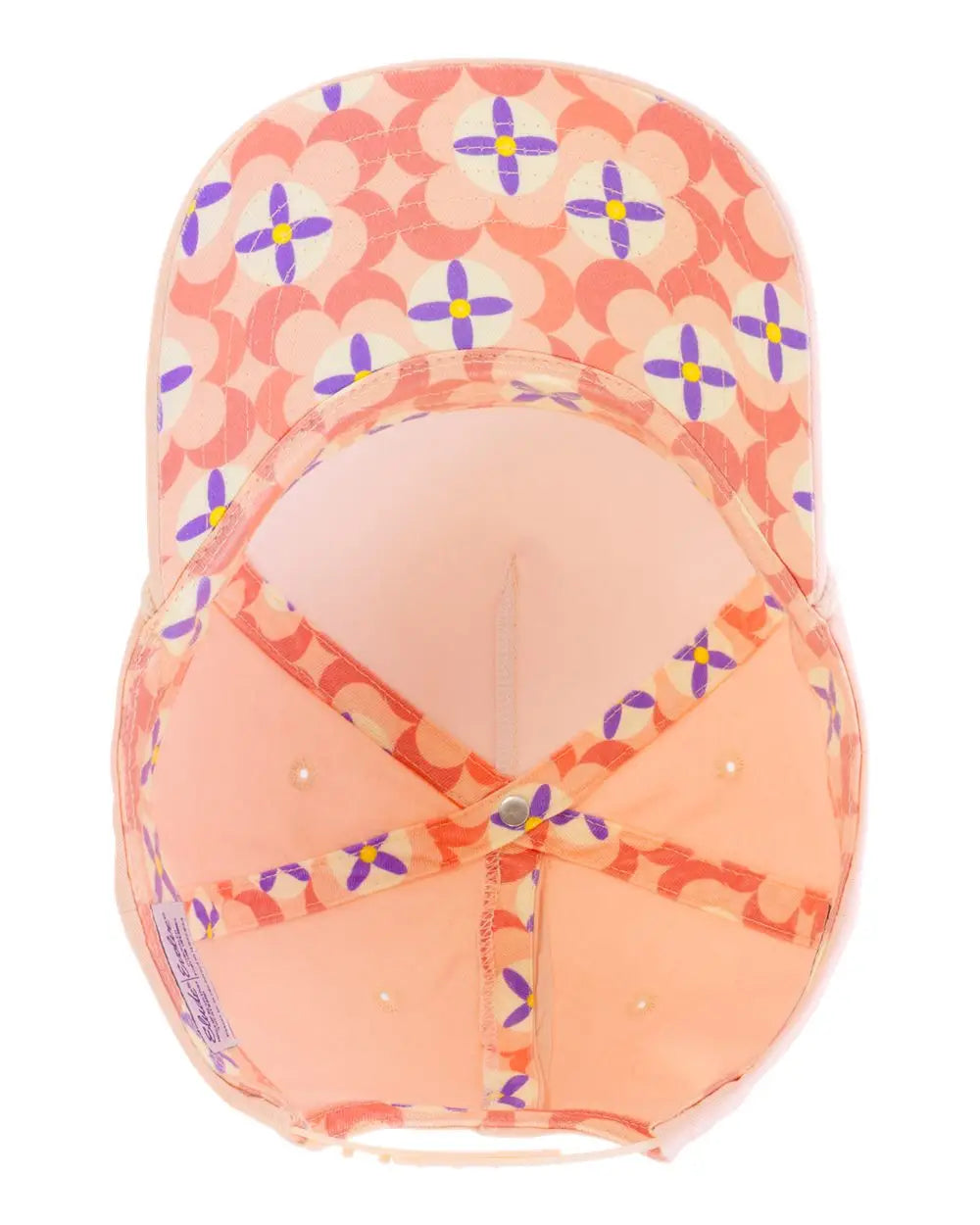 Infinity Her Maya Women’s Washed 5-panel with Rope - Pink Sorbet Floral - one Size Fits Most