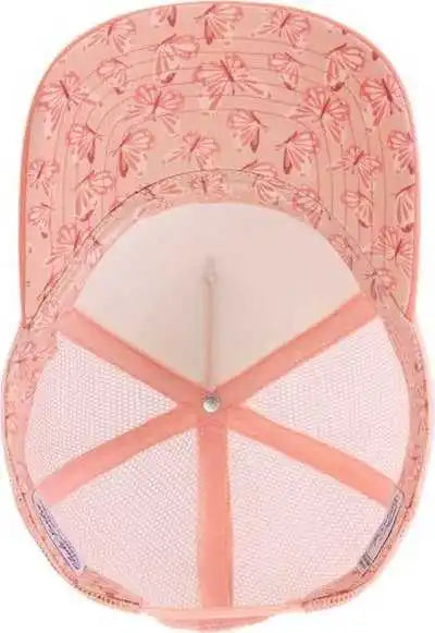 Infinity Her Rosie Women’s Foam Trucker Cap - Dusty Pink Peachy Butterfly - Ivory / one Size Fits Most