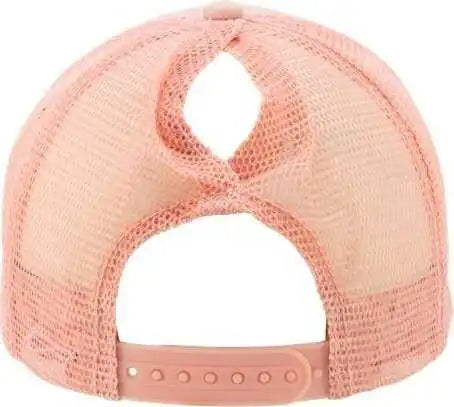 Infinity Her Rosie Women’s Foam Trucker Cap - Dusty Pink Peachy Butterfly - Ivory / one Size Fits Most
