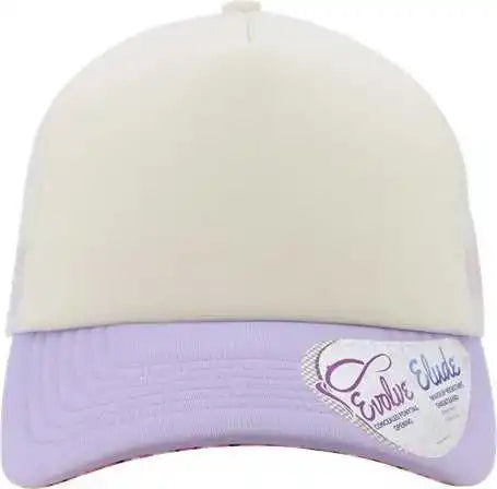 Infinity Her Rosie Women’s Foam Trucker Cap Ivory Lavender White Smiley Purple / one Size Fits Most