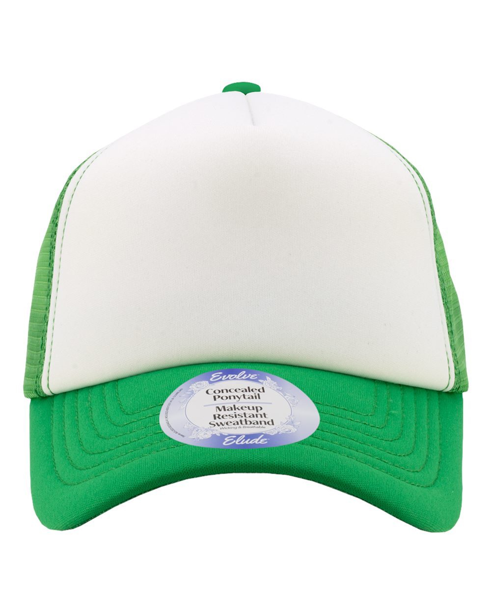 Infinity Her Rosie Women’s Foam Trucker Cap - White Kelly Green Bubbles
