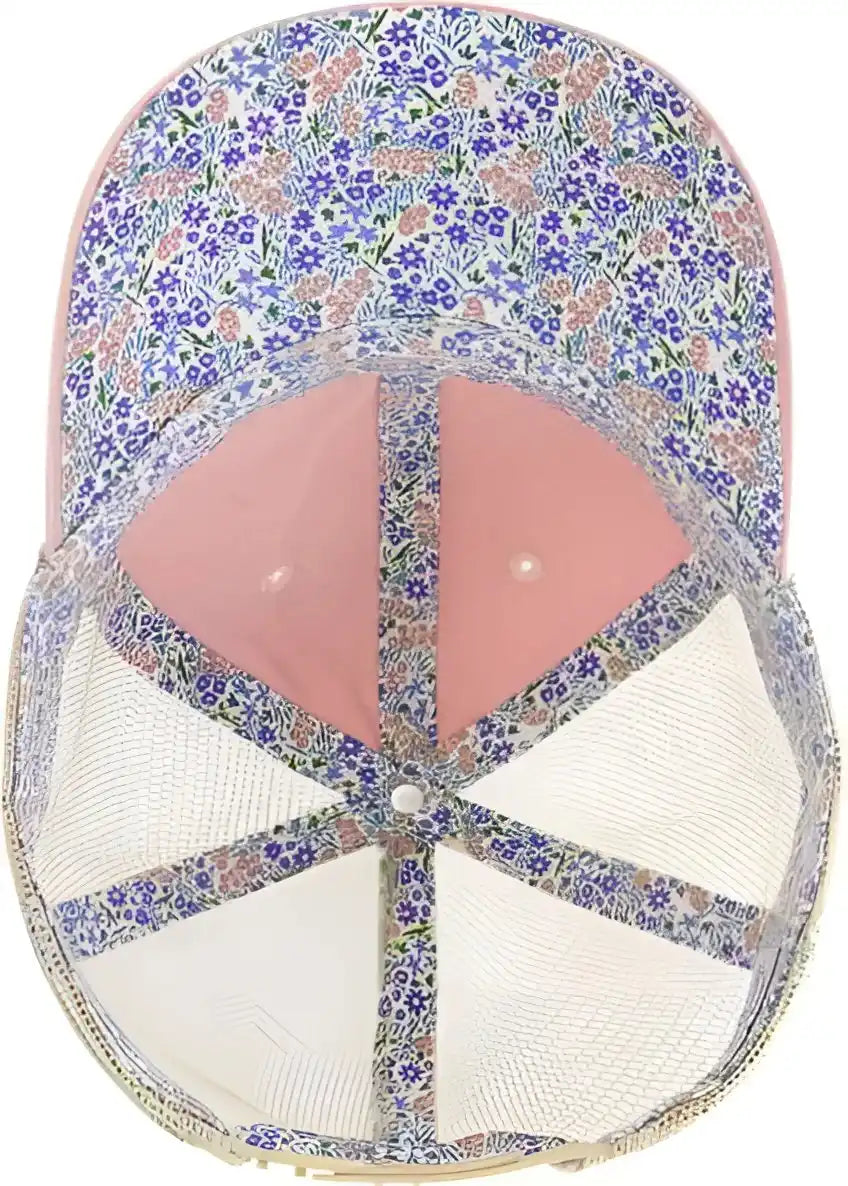 Infinity Her Tess Women’s Washed Mesh Back Cap - Dusty Pink Floral - Ivory / one Size Fits Most