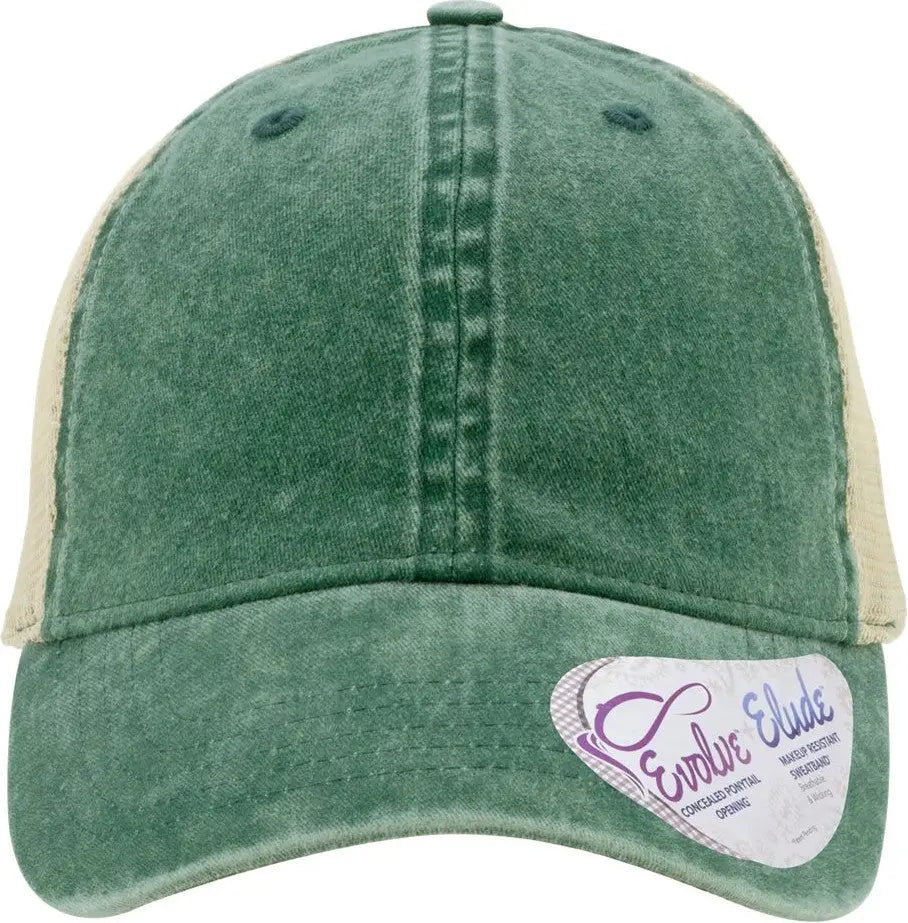 Infinity Her Tess Women’s Washed Mesh-back Cap - Jade Daisy Khaki - Jade/ Daisy/ / one Size Fits Most