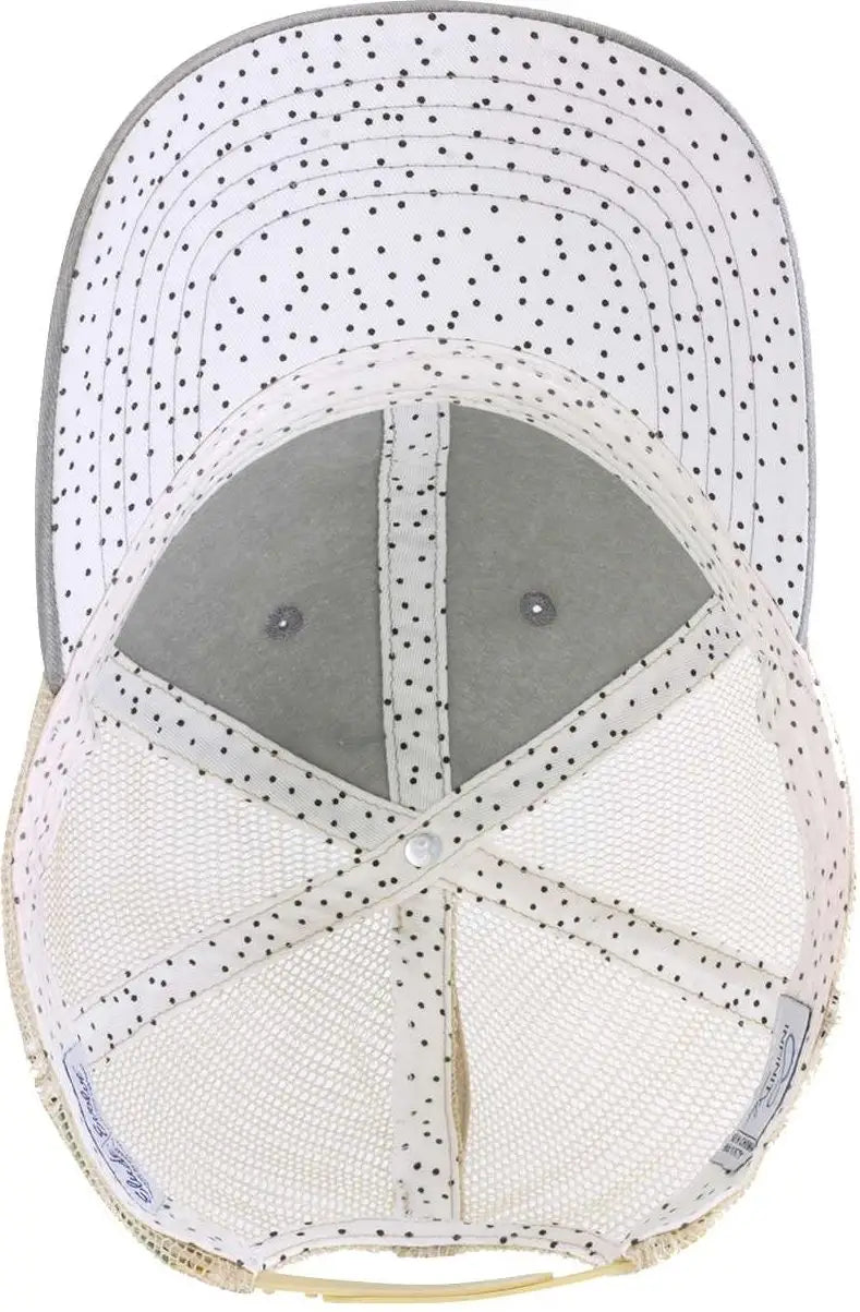 Infinity Her Tess Women’s Washed Mesh-back Cap - Light Grey Polka Dots - Gray / one Size Fits Most