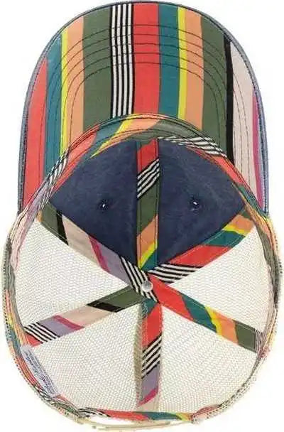 Infinity Her Tess Women’s Washed Mesh Back Cap - Navy Stripes - one Size Fits Most