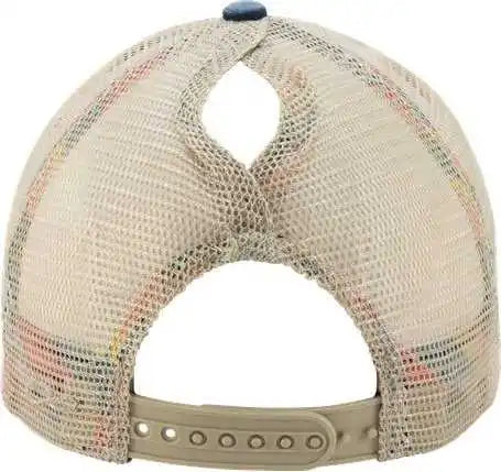 Infinity Her Tess Women’s Washed Mesh Back Cap - Navy Stripes - one Size Fits Most