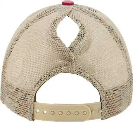 Infinity Her Tess Women’s Washed Mesh Back Cap - Red Leopard - one Size Fits Most